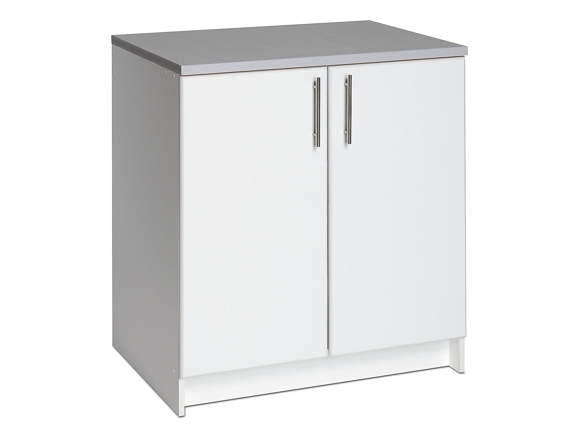 Prepac Elite 36" Composite Storage Cabinet with 1 Shelf, White (WEB-3236)