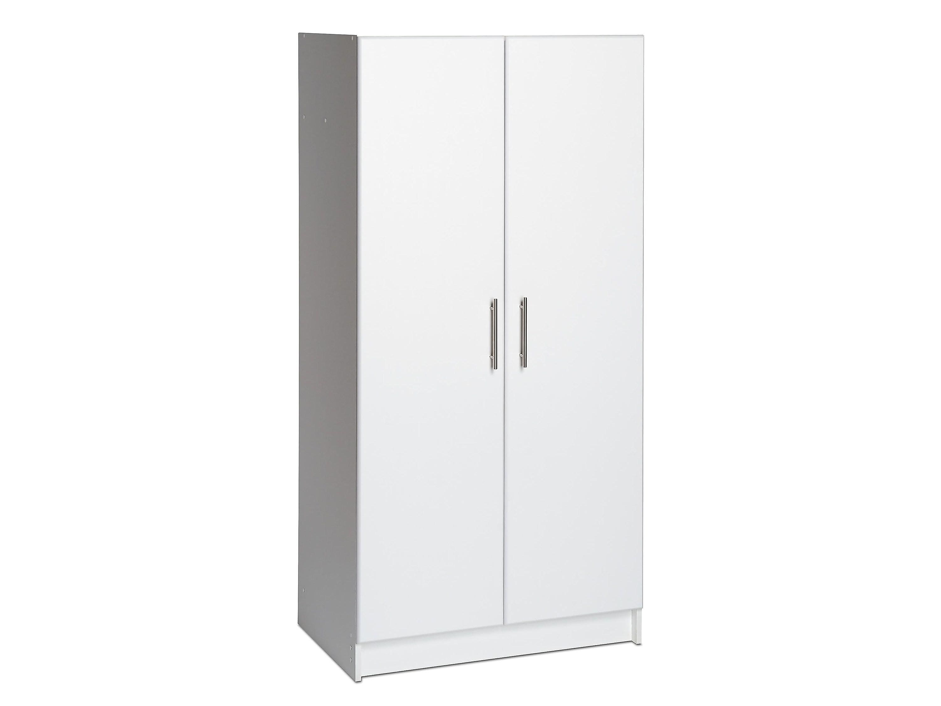 Prepac Elite 65" Composite Storage Cabinet with 3 Shelves, White (WES-3264)