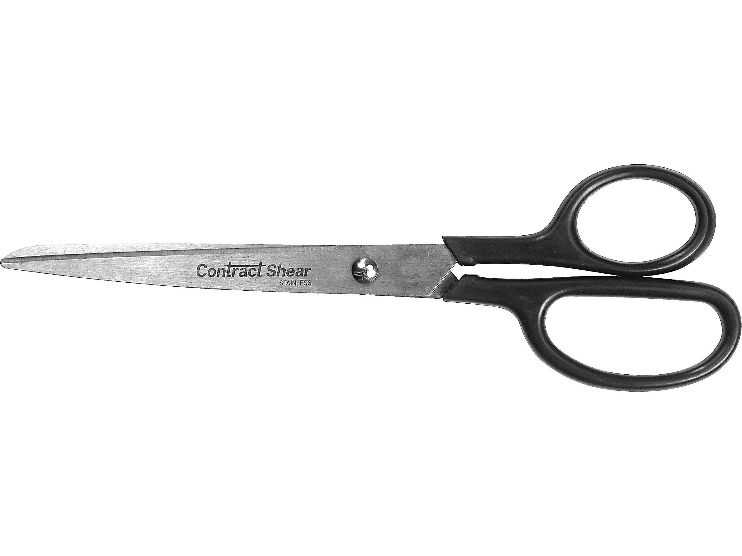 Westcott Contract 8" Stainless Steel Standard Scissors, Pointed Tip, Black (10572)