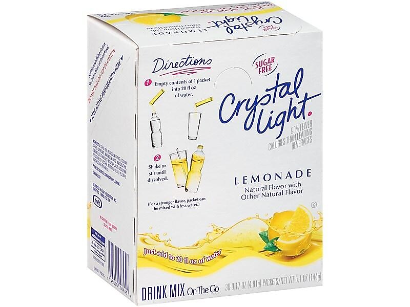 Crystal Light On The Go Natural Lemonade Drink Mix, 0.17 oz., 30/Box (00796)