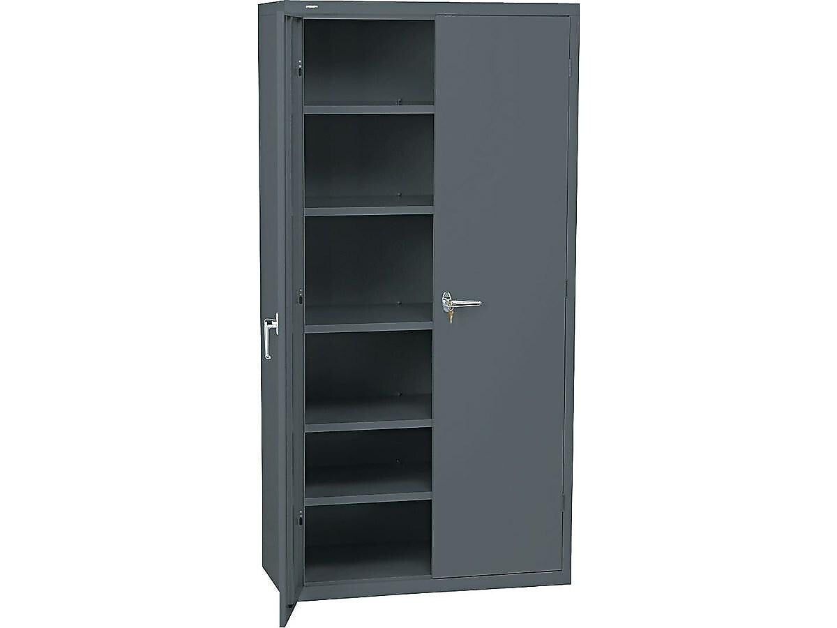HON Brigade 72" Steel Storage Cabinet with 5 Shelves, Charcoal (HONSC1872S)