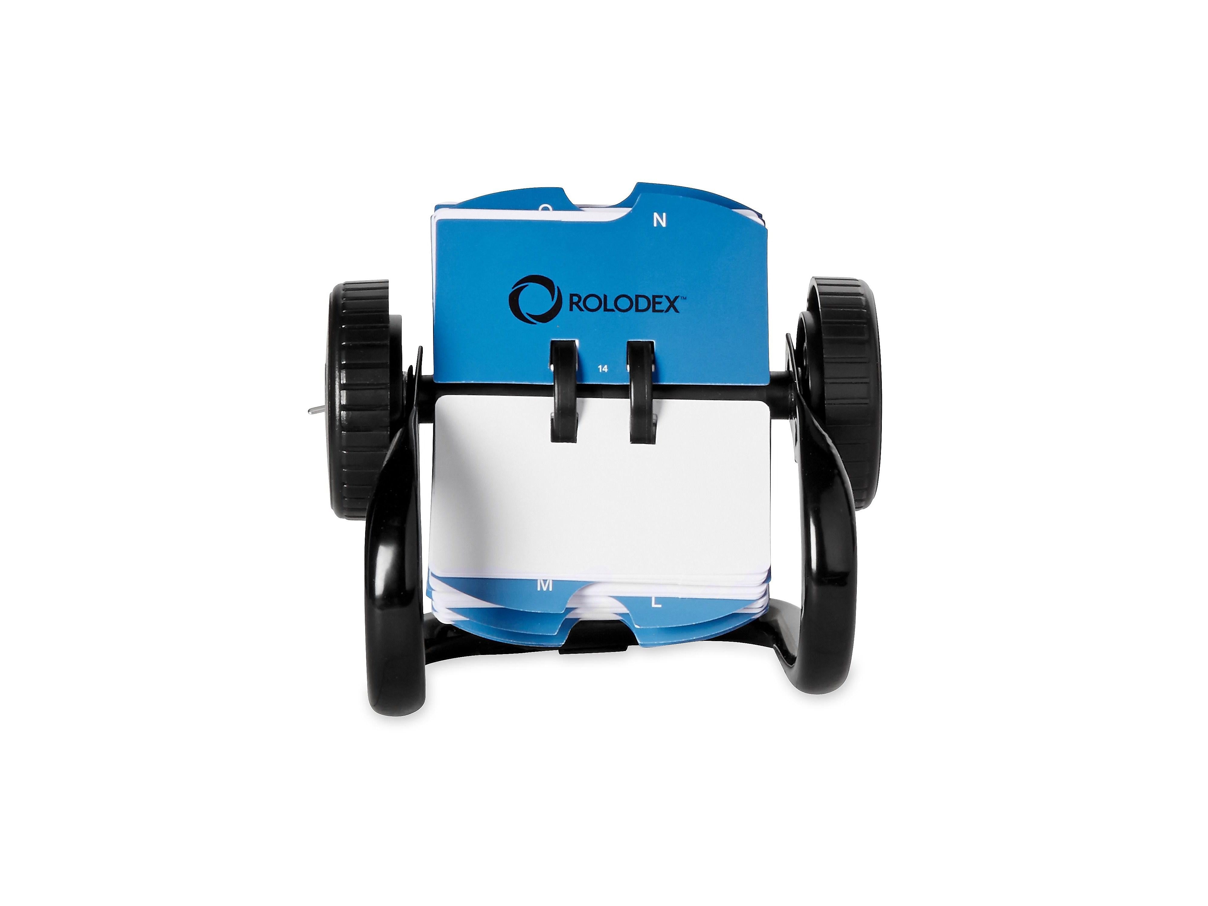Rolodex Mini Rotary File, 250 Card Capacity, Black, 4/Carton (66700-CT)