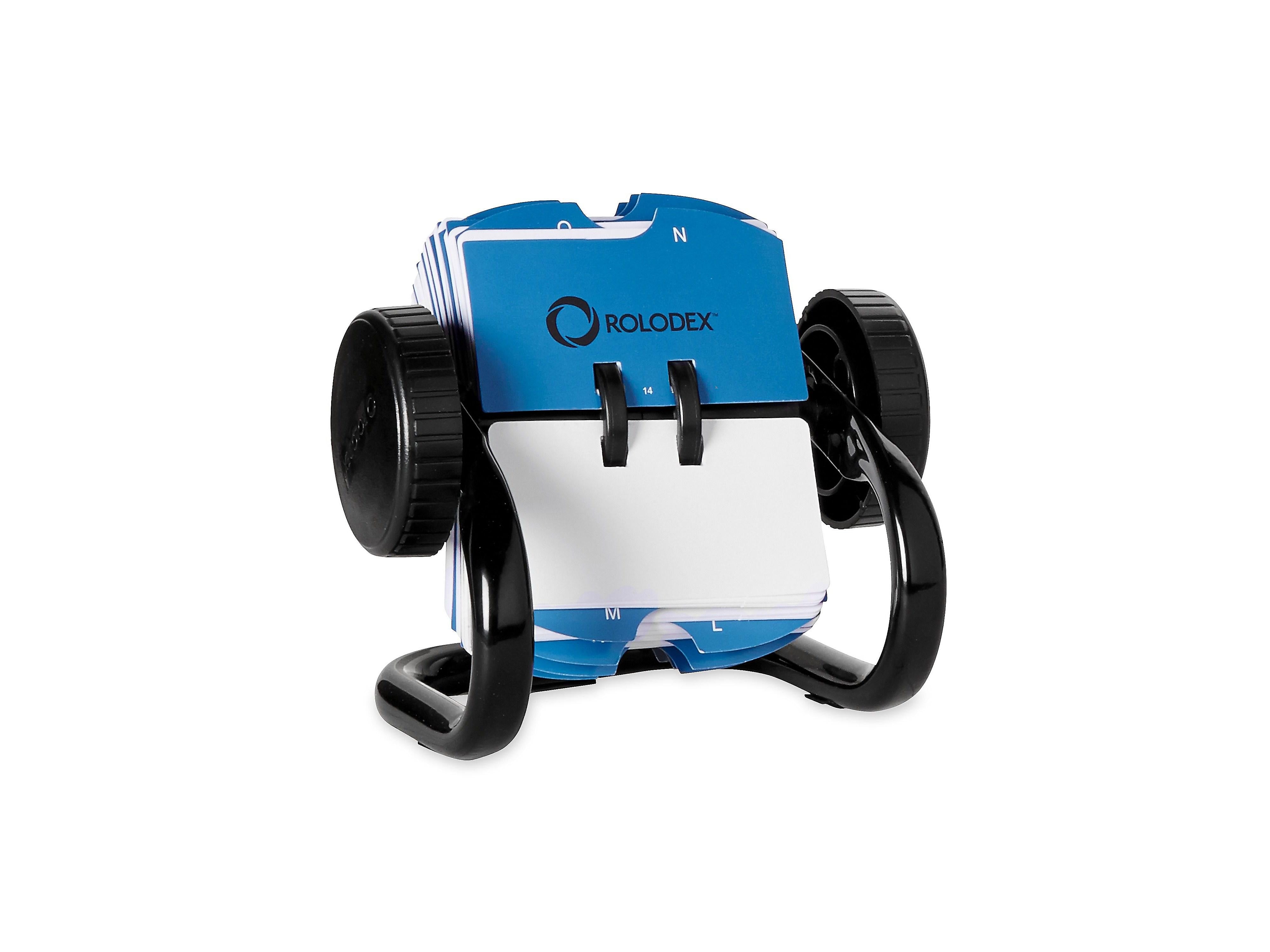 Rolodex Mini Rotary File, 250 Card Capacity, Black, 4/Carton (66700-CT)