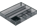 Rolodex Mesh 6-Compartment Drawer Organizer, Black (22131)