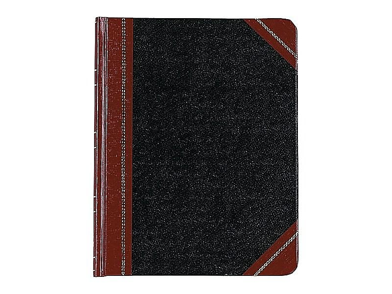 Boorum & Pease 38 Series Record Book, 7.63" x 9.63", Black/Red, 150 Sheets/Book (38-300-R)