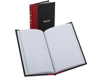 Boorum & Pease Gold Line Series Record Book, 5" x 7.5", Black/Red, 72 Sheets/Book (96304EE)