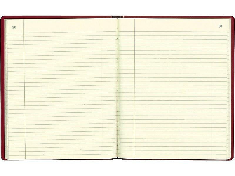 Rediform Vinyl Series Record Book, 8.38" x 10.38", Red, 150 Sheets/Book (57231)
