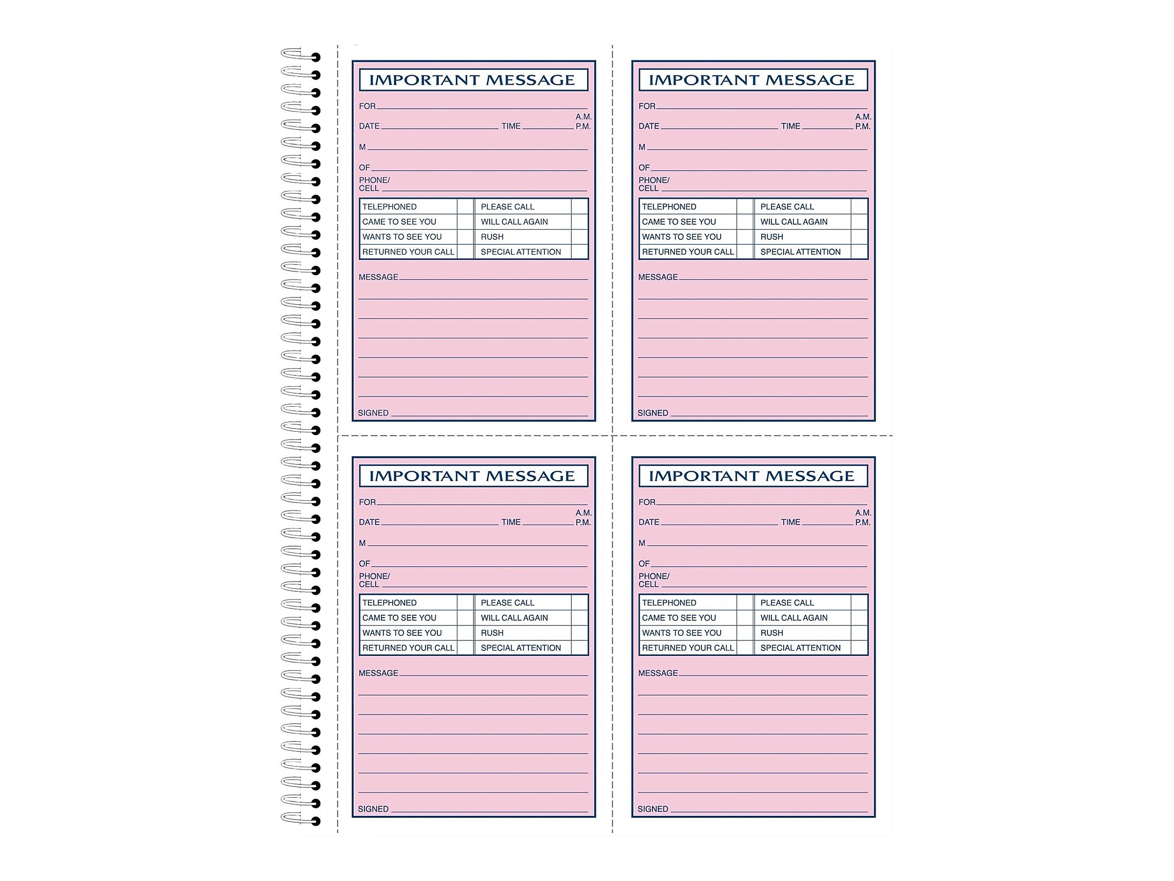 TOPS Message Pad, 8.25" x 11", White, 50 Sheets/Pad (4009)