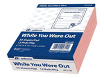 Adams While You Were Out Message Pads, 4.25" x 5.5", Pink, 50 Sheets/Pad, 12 Pads/Pack (9711D)