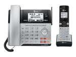 AT&T Connect to Cell 2-Line Cordless VOIP Phone with Digital Answering, Black/Silver (TL86103)