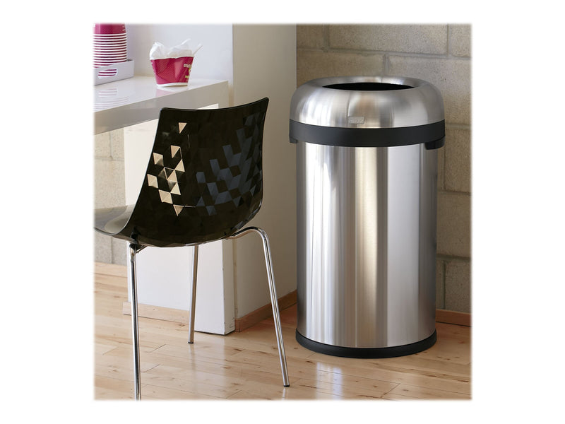 simplehuman Indoor Trash Can with Lid, Brushed Stainless Steel, 21 Gallon (CW1469)