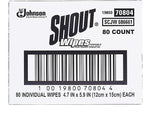 Shout Laundry Stain Remover Wipes, 80/Box (686661)