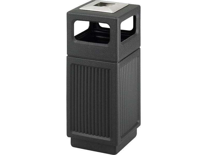 Safco Canmeleon Indoor/Outdoor Ash Urn, Black Plastic, 15 Gal. (9474BL)