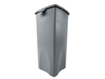 Rubbermaid Untouchable Indoor/Outdoor Trash Can, Gray Resin, 23 Gal. (FG356988GRAY)