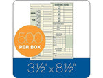 TOPS Time Cards for Pyramid 1000 Time Clock, 500/Box (TOP 1291)