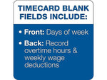 TOPS Time Cards for Pyramid 1000 Time Clock, 500/Box (TOP 1291)