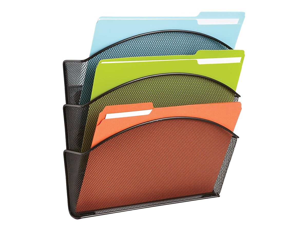 Safco Onyx Steel Mesh File Pockets, Black (4175BL)