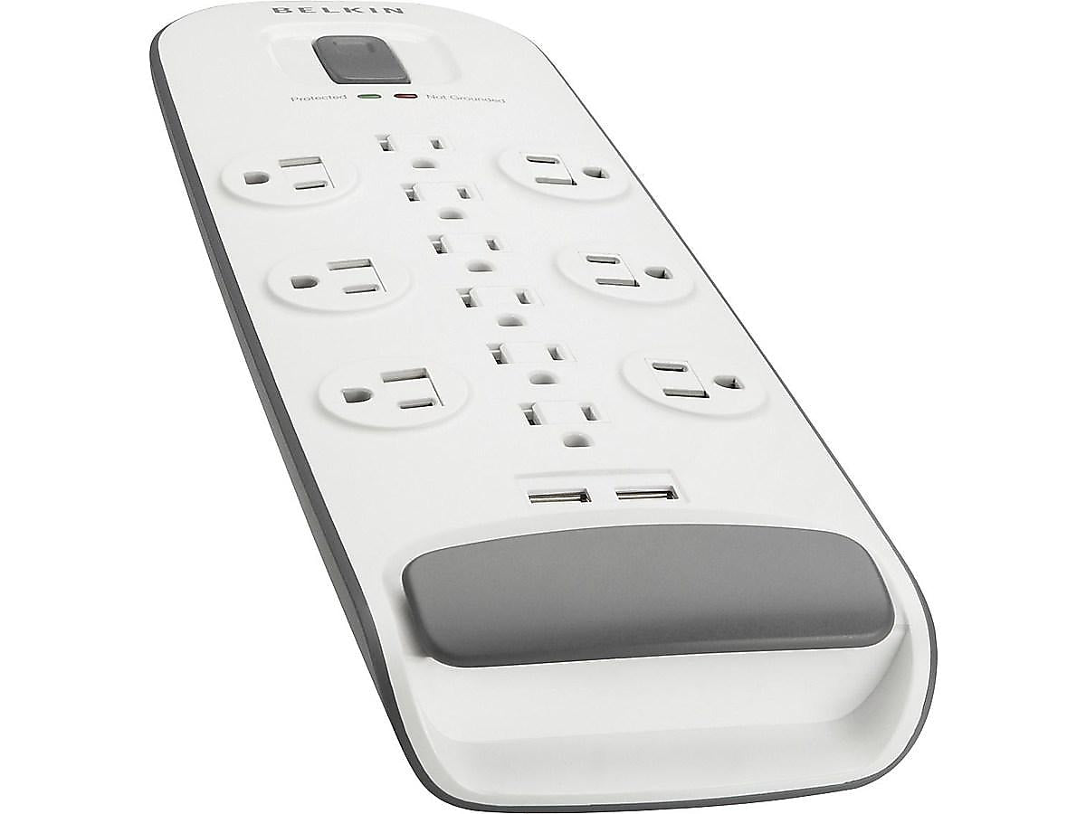 Belkin 12 Outlets Surge Protector, 6' Cord, White (BV112050-06)