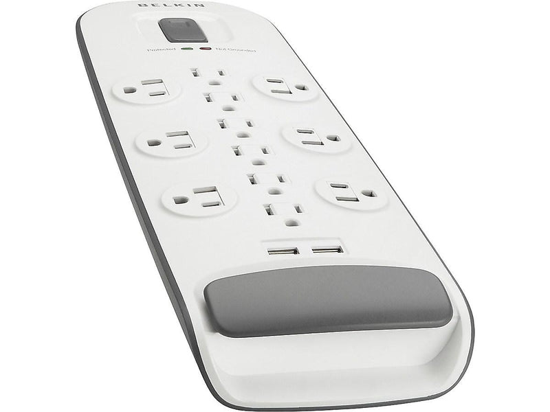 Belkin 12 Outlets Surge Protector, 6' Cord, White (BV112050-06)
