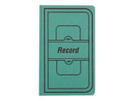 National Brand Canvas Tuff Series Record Book, 7.63" x 12.13", Green, 250 Sheets/Book (A66500R)