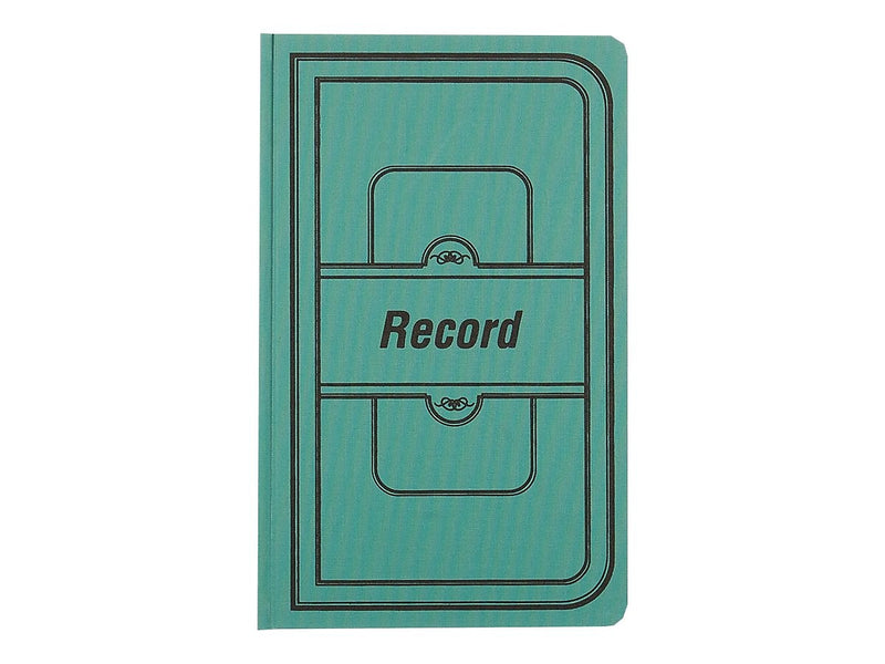 National Brand Canvas Tuff Series Record Book, 7.63" x 12.13", Green, 250 Sheets/Book (A66500R)