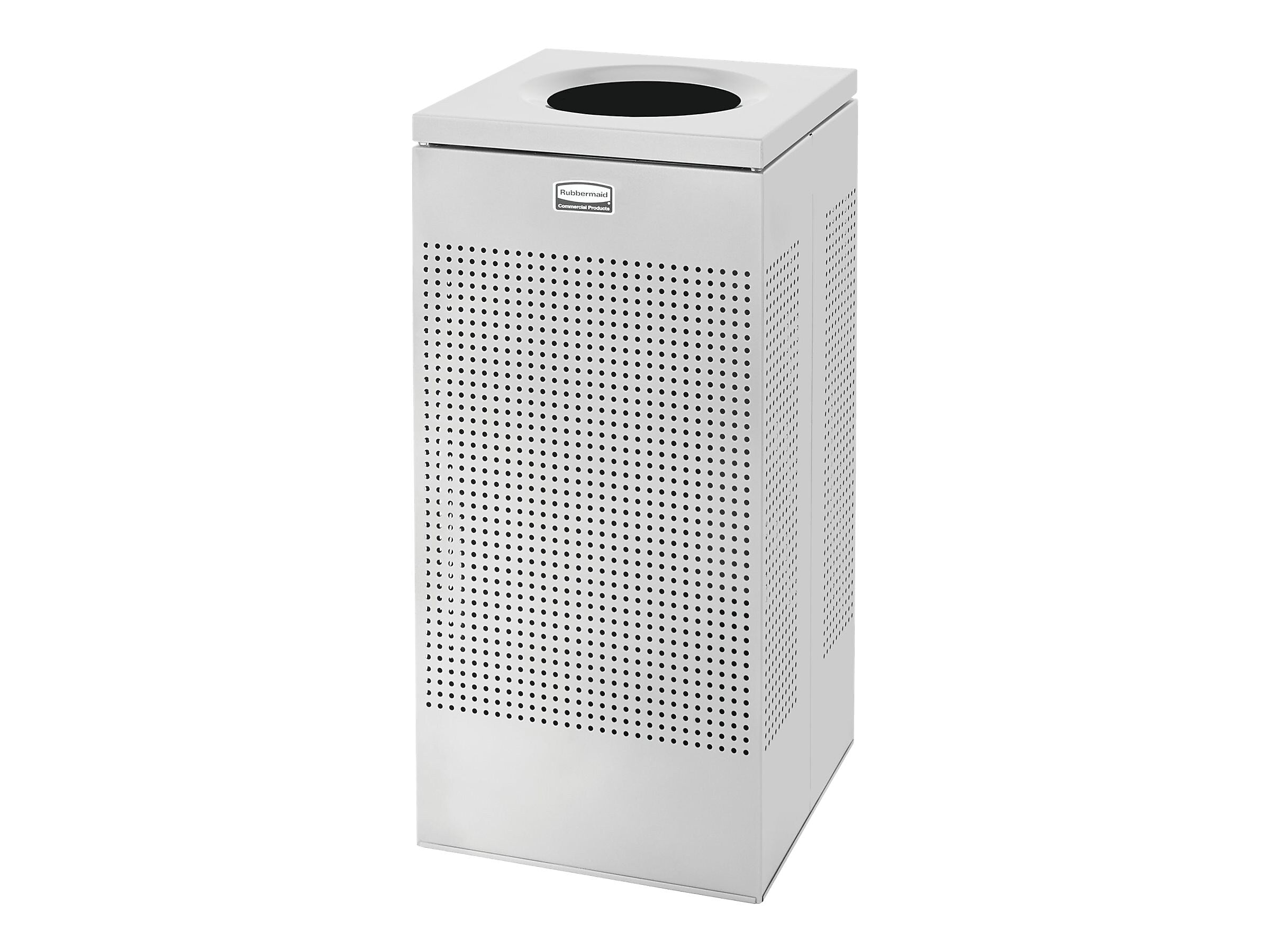 Rubbermaid Silhouettes Indoor Trash Can, Stardust Silver Metallic Steel, 16 Gal. (FGSC14EPLSM)