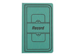 National Brand Canvas Tuff Series Record Book, 7.63" x 12.13", Green, 150 Sheets/Book (A66300R)