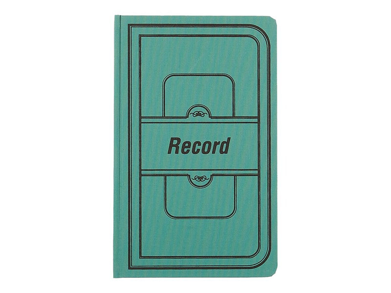 National Brand Canvas Tuff Series Record Book, 7.63" x 12.13", Green, 75 Sheets/Book (A66150R)