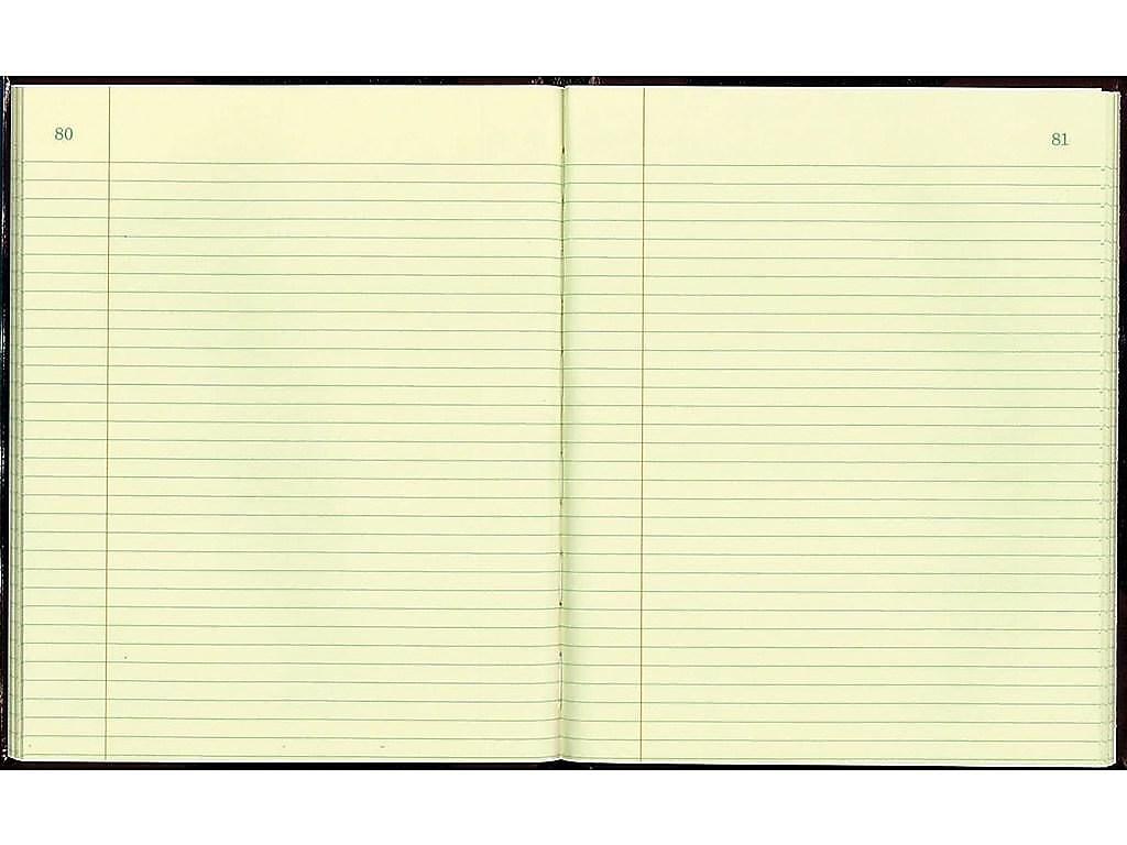 Rediform Texhide Record Book, 7 7/8" x 10", Black, 80 Sheets/Book (56211)