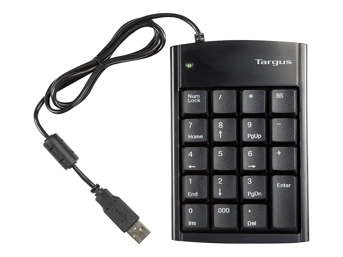 Targus Wired Keypad, Black, Each (PAUK10U)
