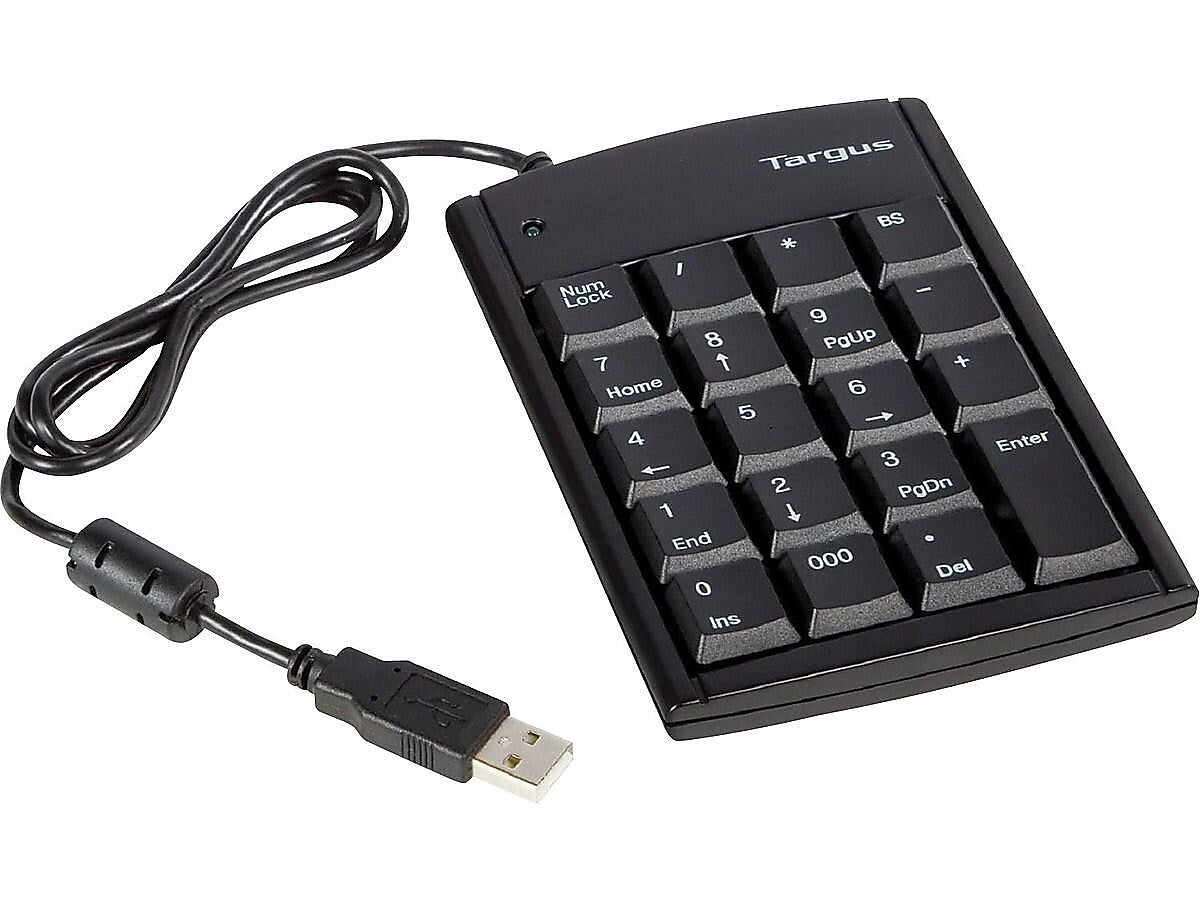 Targus Wired Keypad, Black, Each (PAUK10U)
