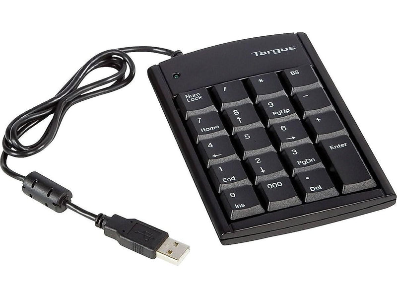 Targus Wired Keypad, Black, Each (PAUK10U)