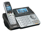 VTech DS6151 2-Line Cordless Phone, Black/Silver