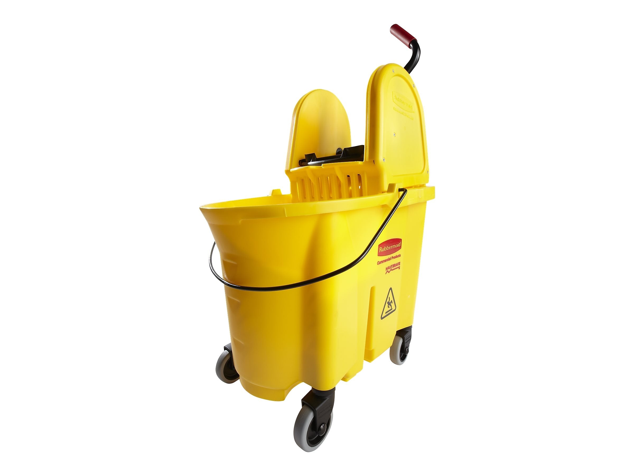 Rubbermaid Tandem Bucket & Side-Press Wringer, 31 qt. (7.75 Gal.), Yellow (FG738000YEL)