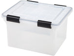 IRIS WeatherPro Plastic File Box, Letter Legal Size, Clear (110600)