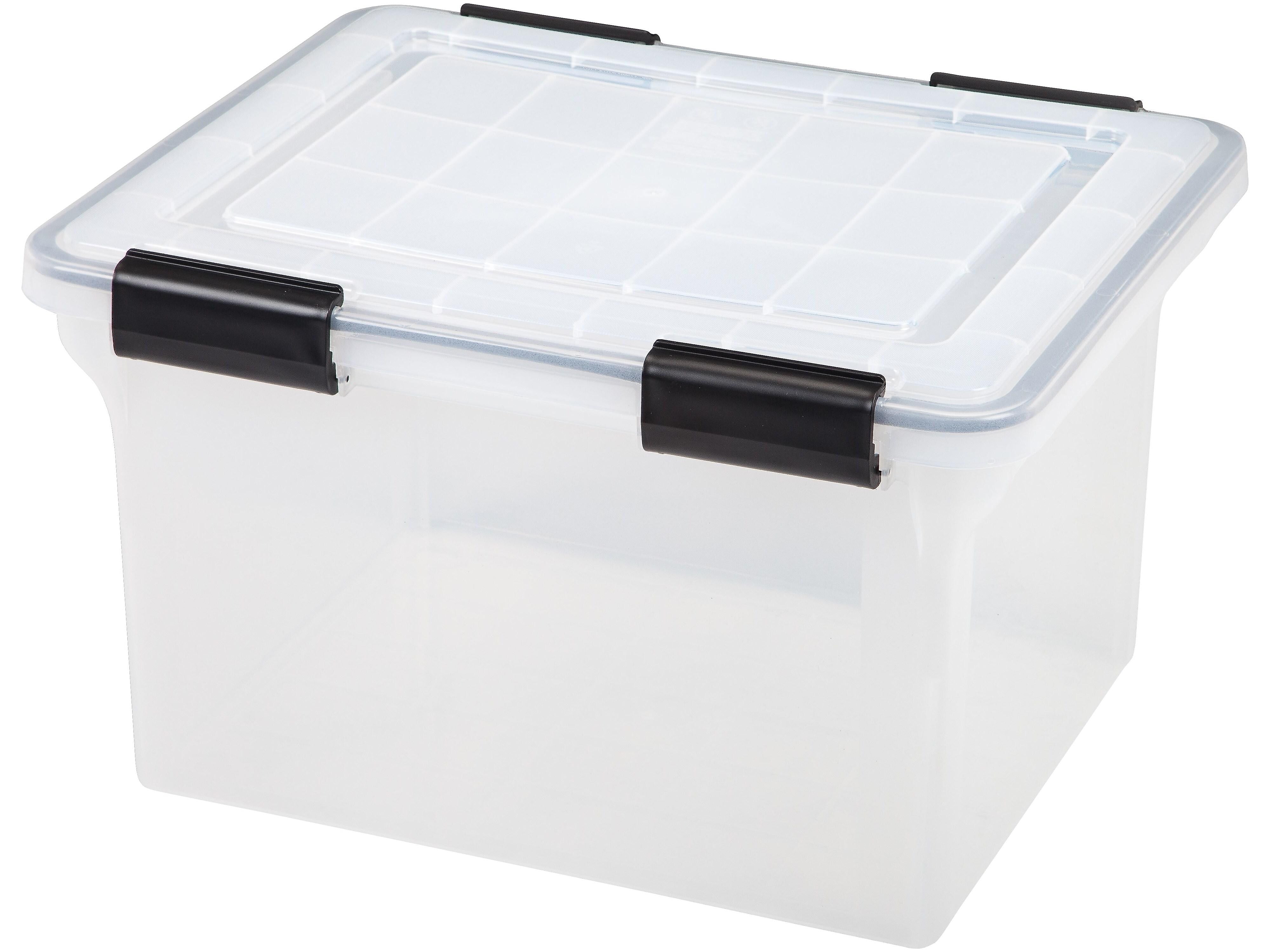 IRIS WeatherPro Plastic File Box, Letter Legal Size, Clear (110600)