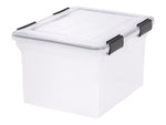 IRIS WeatherPro Plastic File Box, Letter Legal Size, Clear (110600)