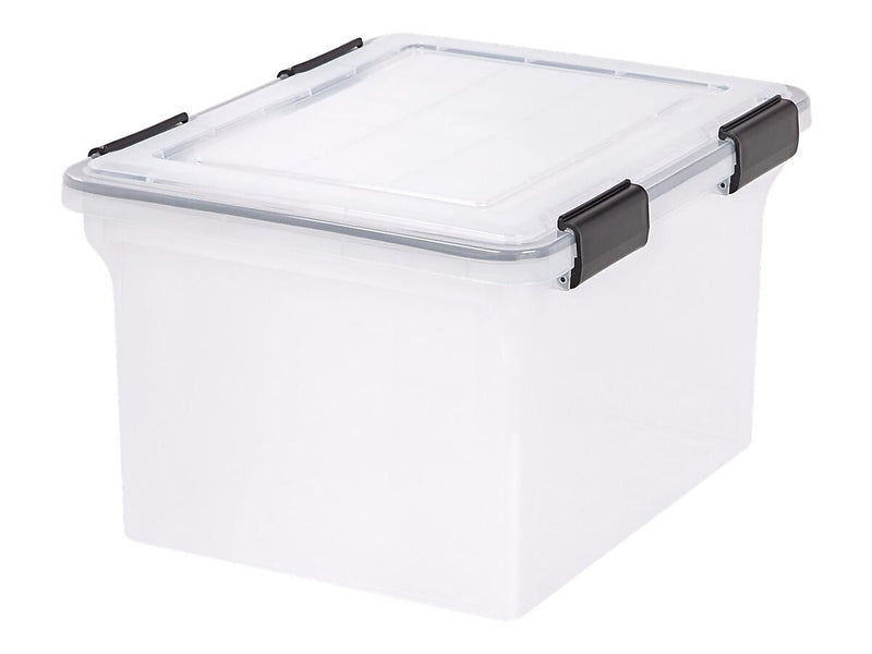 IRIS WeatherPro Plastic File Box, Letter Legal Size, Clear (110600)