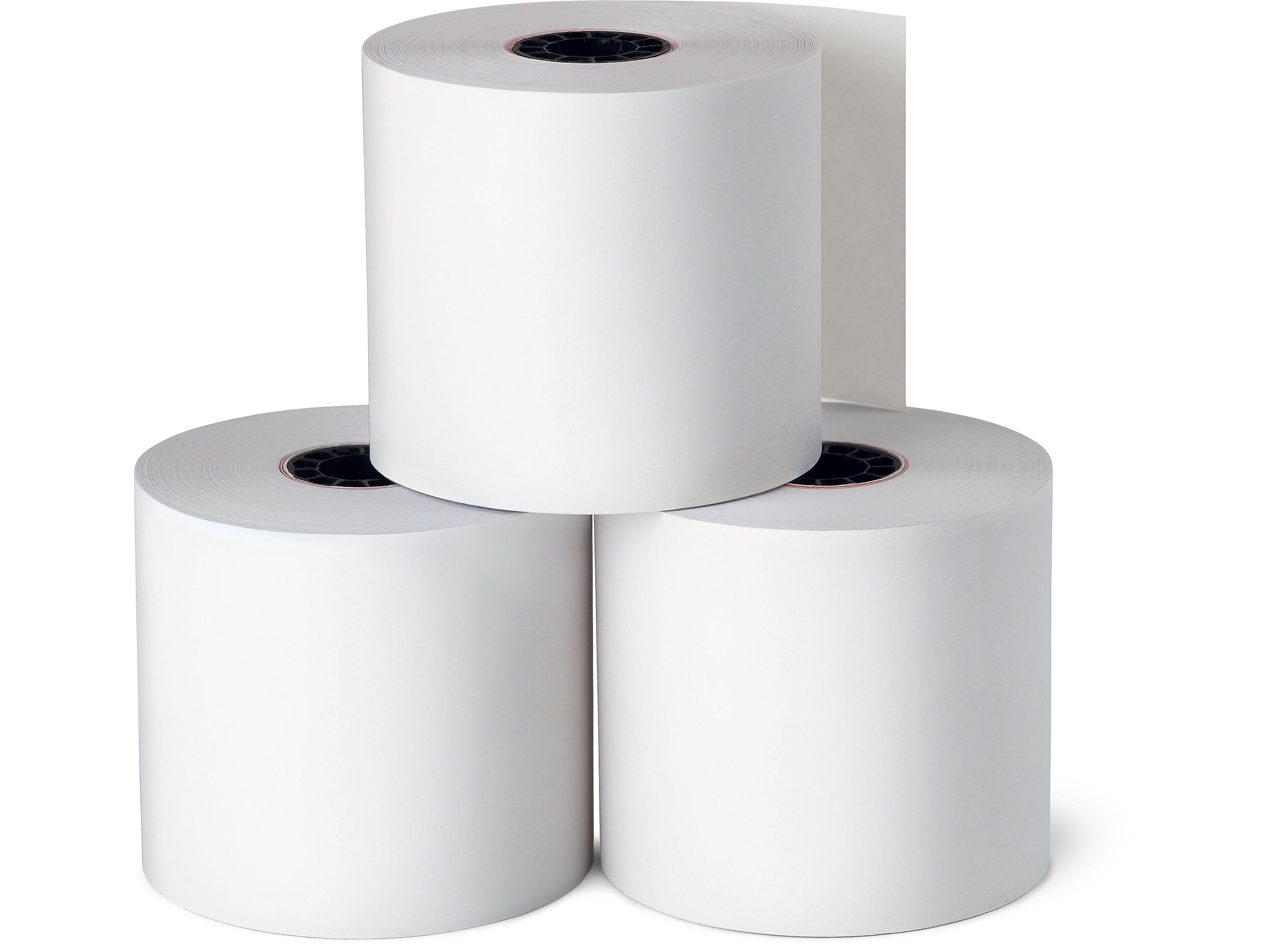 Staples Recycled Bond Cash Register/POS Rolls, 1-Ply, 2 1/4" x 130', 12/Carton (18237-CC)