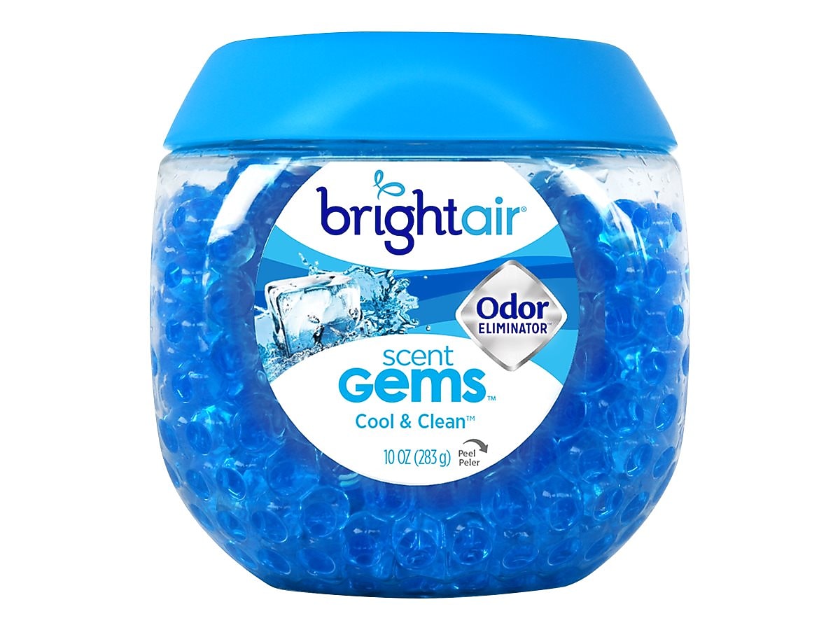 Bright Air Scent Gems Solid Air Freshener, Cool and Clean (900228)