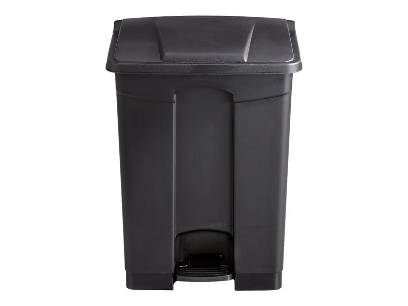 Safco Indoor Step Trash Can, Black Plastic, 17 Gal. (9922BL)
