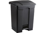 Safco Indoor Step Trash Can, Black Plastic, 17 Gal. (9922BL)