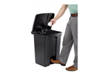 Safco Indoor Step Trash Can, Black Plastic, 17 Gal. (9922BL)