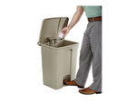 Safco Indoor Step Trash Can, Tan Plastic, 17 Gal. (9922TN)
