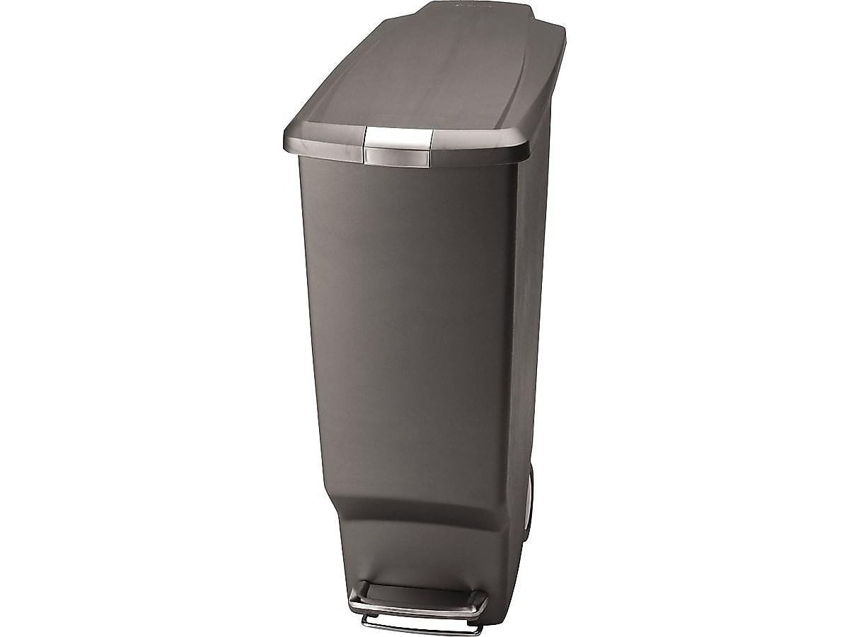 simplehuman Indoor Step Trash Can, Gray Plastic, 10.5 Gal. (CW1363)
