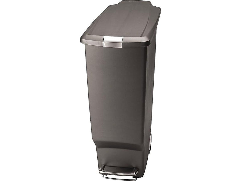 simplehuman Indoor Step Trash Can, Gray Plastic, 10.5 Gal. (CW1363)