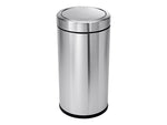 simplehuman Indoor Swing Lid Trash Can, Brushed Stainless Steel, 14.5 Gal. (CW1442)