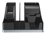 Deflect-O Silhouettes Desktop Organizer, Black/Silver  (35172)