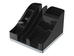 Deflect-O Silhouettes Desktop Organizer, Black/Silver  (35172)