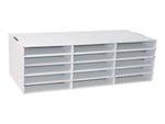 Pacon Classroom Keepers Stackable Cardboard File Organizer, 12.88" x 29.25" x 9.38", White (001310)